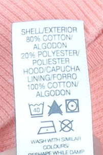 St. Bernard for Dunnes Stores Women's Peach Full Zip Hoodie Size 12