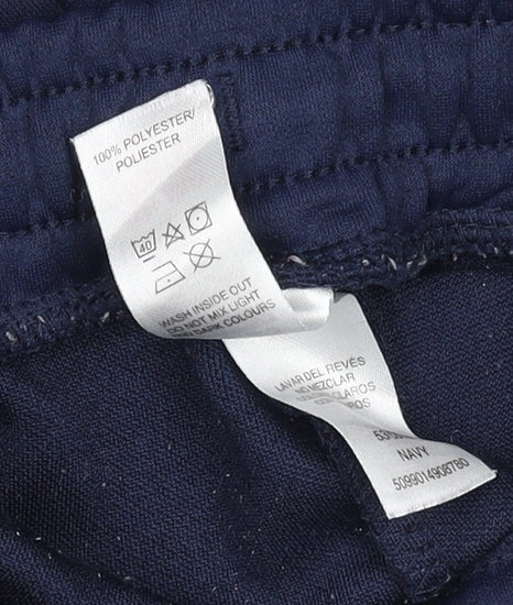 Dunnes Boys Blue Jogger Activewear Trousers 28in Waist Polyester