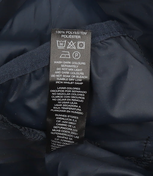 Dunnes Stores Men's Blue S Lightweight Hooded Windbreaker Jacket