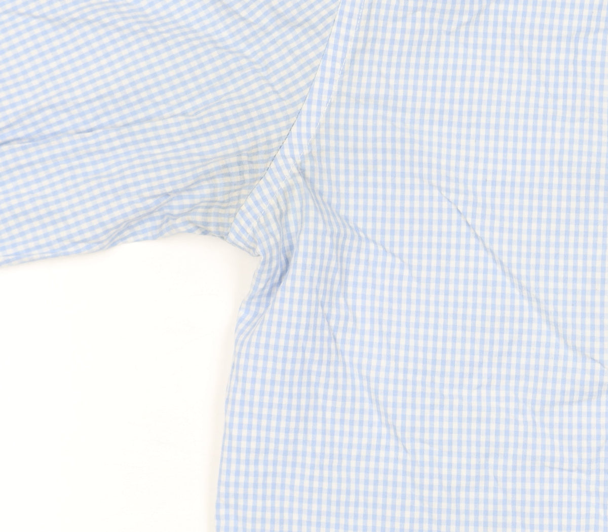 Paraffin Men’s Blue Check Long Sleeve Button-Up Cotton Shirt Size L