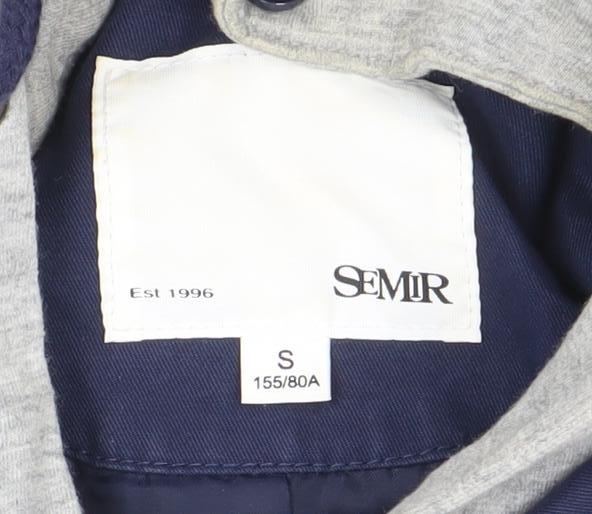 Semir Women’s Blue Hooded Parka Jacket Size S Polyester Casual