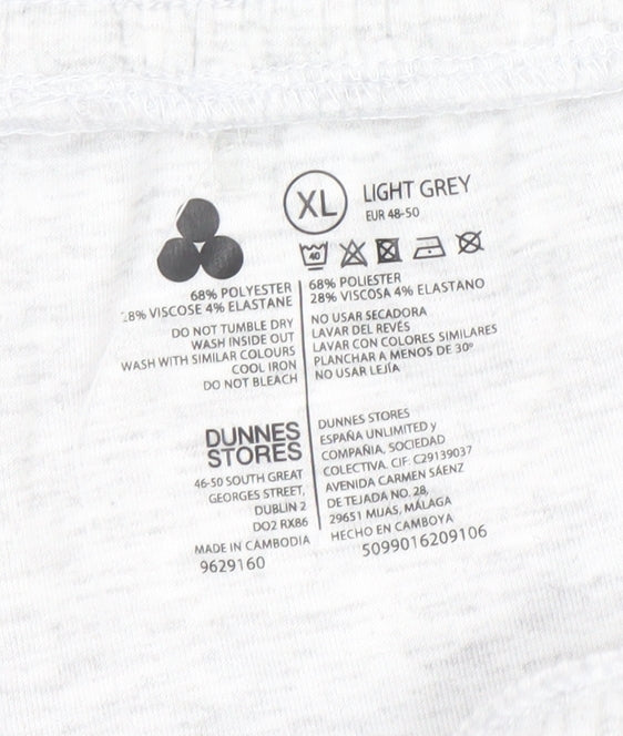 Dunnes Stores Womens Light Grey Sweat Shorts Size XL Regular Fit