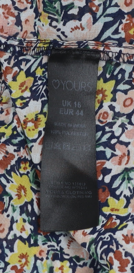 Yours Women's Multicoloured Floral Smock Dress Size 16