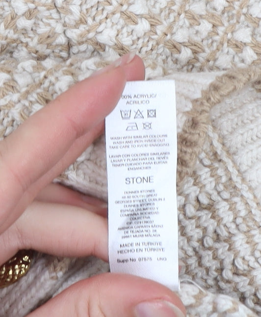 Gallery Women Beige Knit Button Jacket XS Acrylic Classic Style