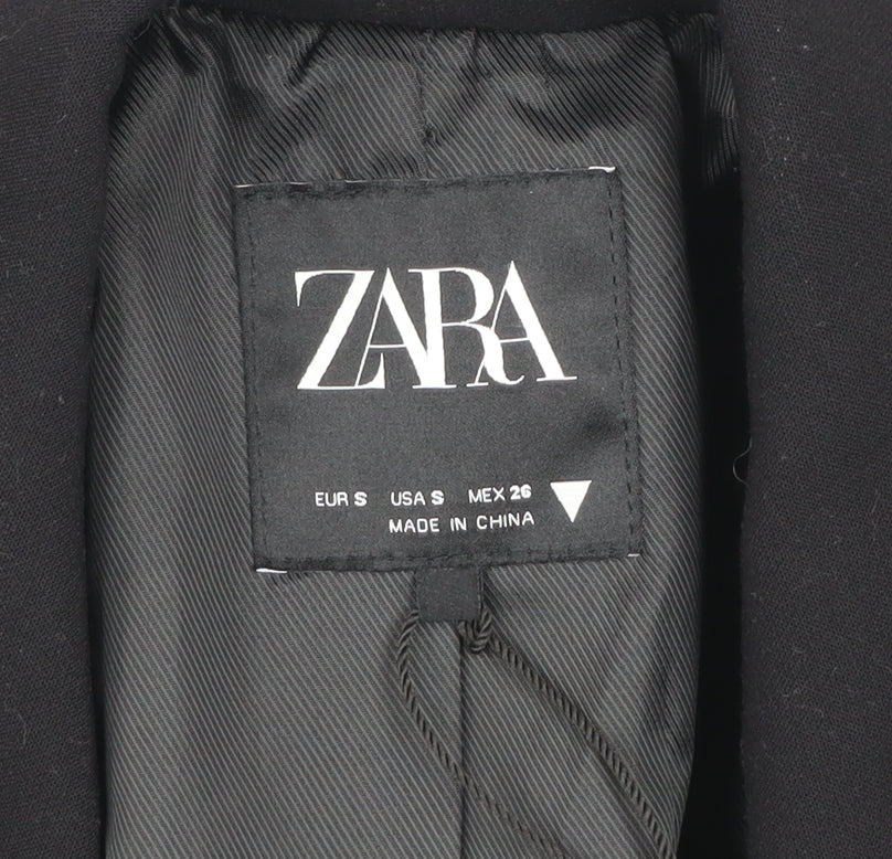 Zara Men's Black Slim Fit Blazer S Classic Mid-Length Jacket