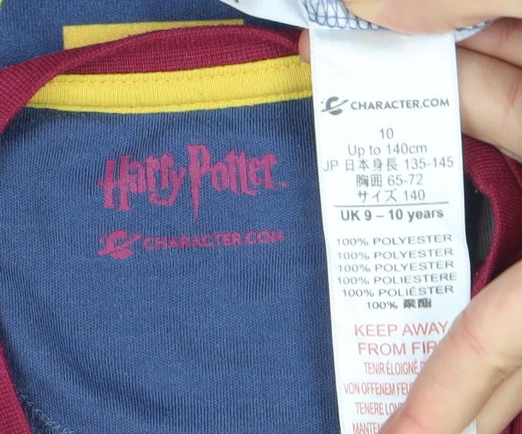 Harry Potter Girls Multicoloured 9-10 Years Long Sleeve Nightshirt Gryffindor