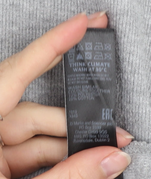 Marks & Spencer Women’s Grey Knit Shift Dress Size 18 Long Sleeve Casual
