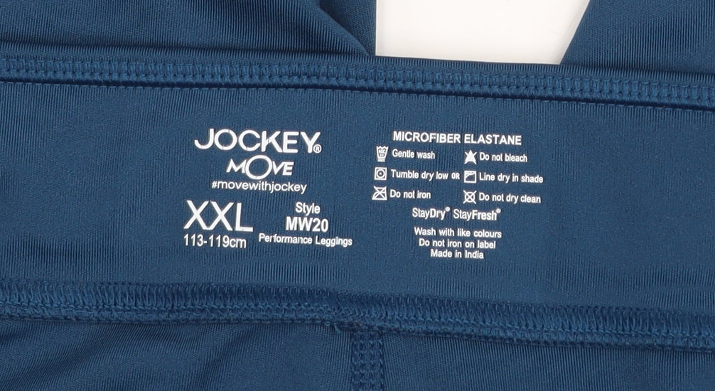 Jockey Women’s Blue 2XL Microfibre Performance Leggings