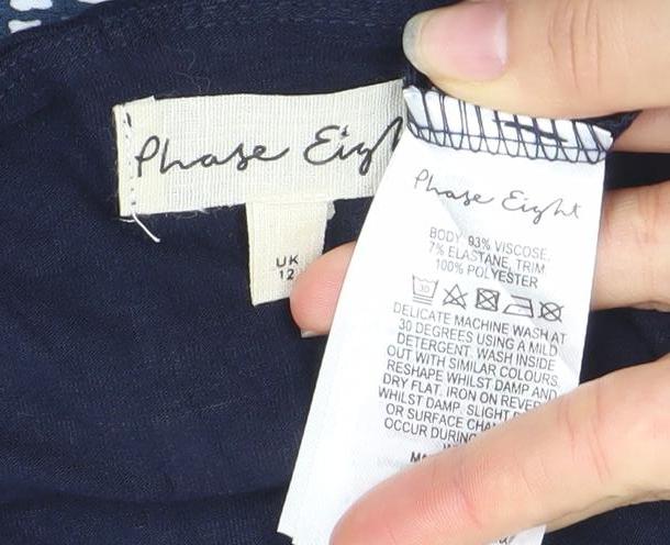 Phase Eight Women’s Blue Animal Print Shift Dress Size 12