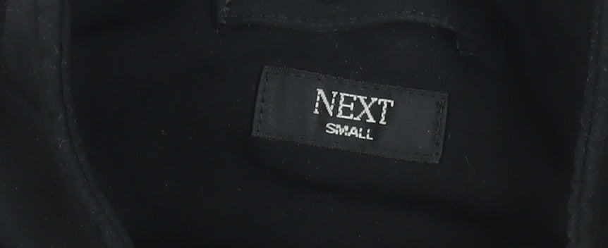 Next Men's Black Small Biker Jacket with Zip Pockets