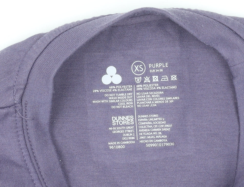 Dunnes Womens Purple XS Pullover Sweatshirt Classic Fit