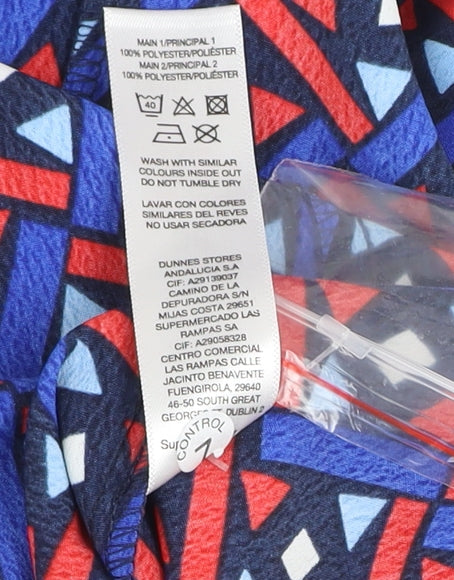 Savida Women's Multicoloured Geometric A-Line Dress Size 10