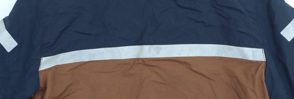 H&M Boys Blue Brown Reflective Windbreaker Jacket 9-10 Years