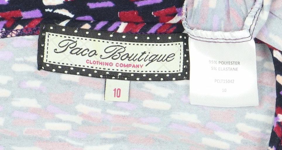 Grace Boutique Women’s Multicoloured Blouse Size 10 Jersey Long Sleeve