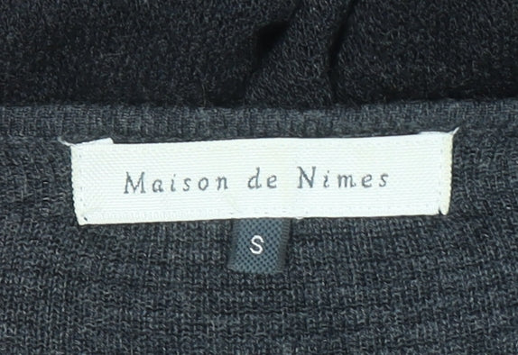 Maison de Nimes Womens Grey Longline Open Front Cardigan Size S