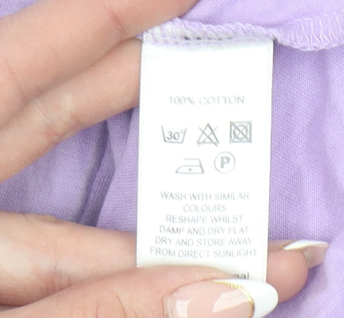 Saturday by Megan Ellaby Womens Purple Cotton Polo Shirt Size S