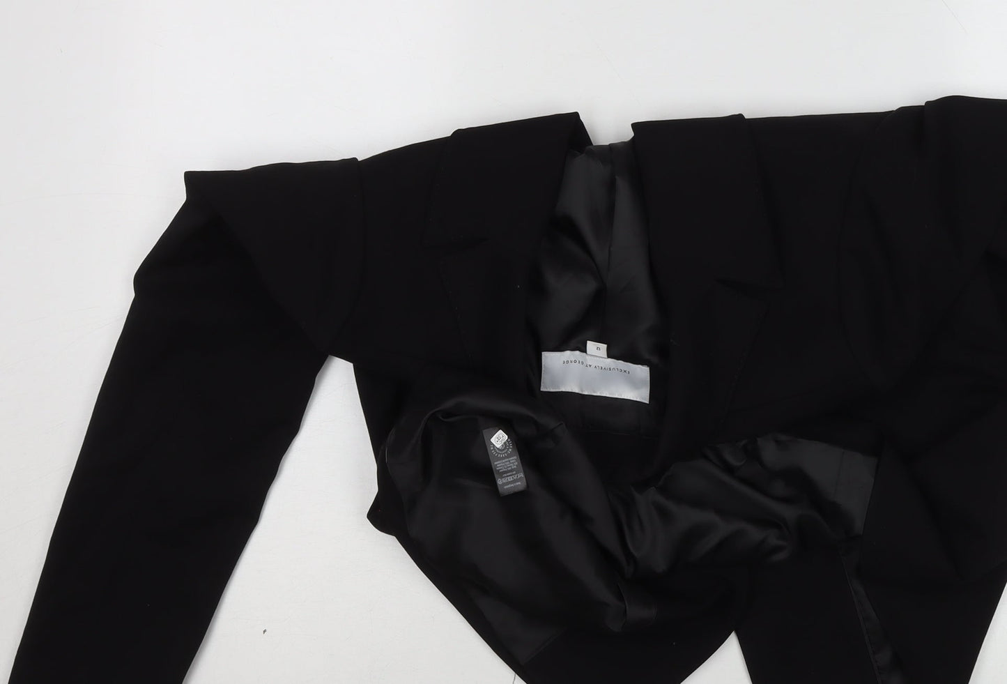 Exclusive by George Women's Black Blazer Jacket Size 12 Regular Fit