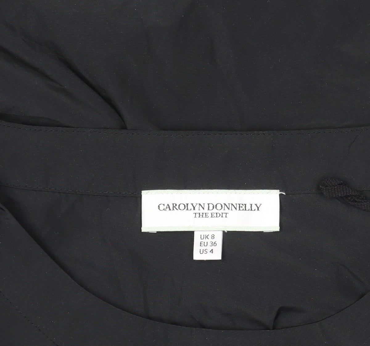 Carolyn Donnelly Women's Black Tunic Blouse Size 8 Short Puff Sleeve