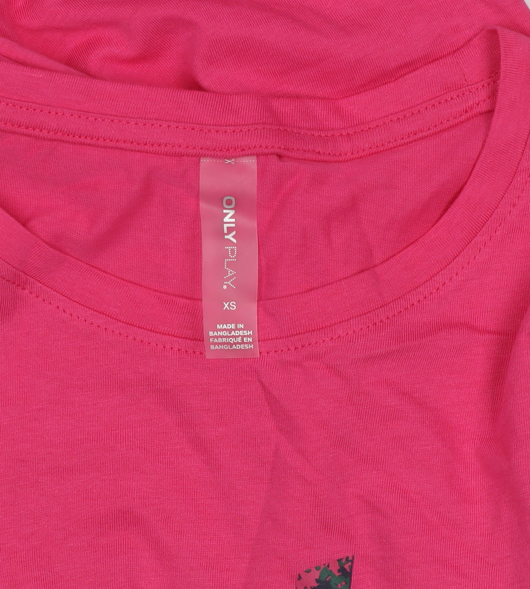 Only Play Womens Pink XS Slim Fit Cotton Elastane T-Shirt