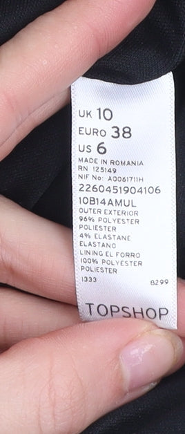 Topshop Women’s Black Sequin Bodycon Dress UK 10 Party Cocktail