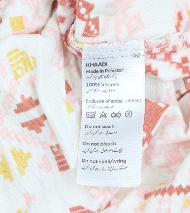 Khaadi Women’s Multicoloured Geometric Shift Dress Size 12