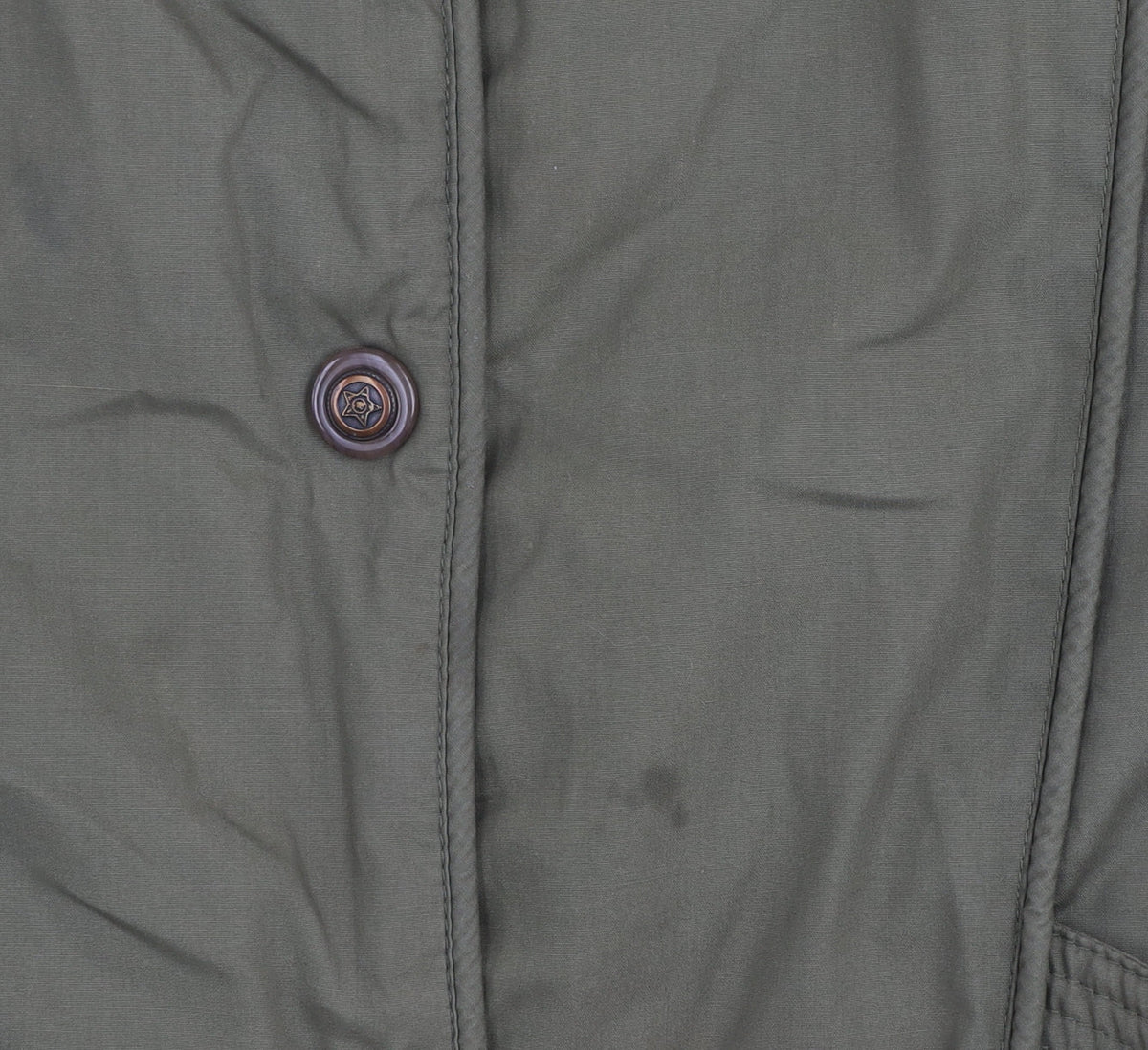 Rossetti Womens Khaki Green Quilted Mid-Length Padded Coat Size 10