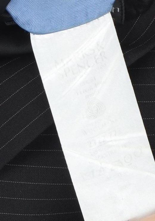 Marks & Spencer Men’s Black Pinstripe Wool Blazer Jacket 40R