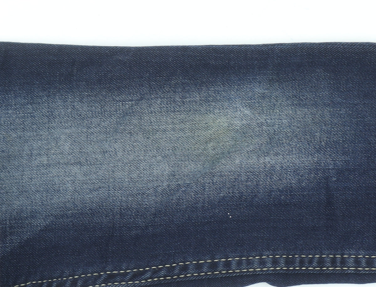 Diesel Girls Blue Straight Jeans Size 6 Years Regular Stretch Denim