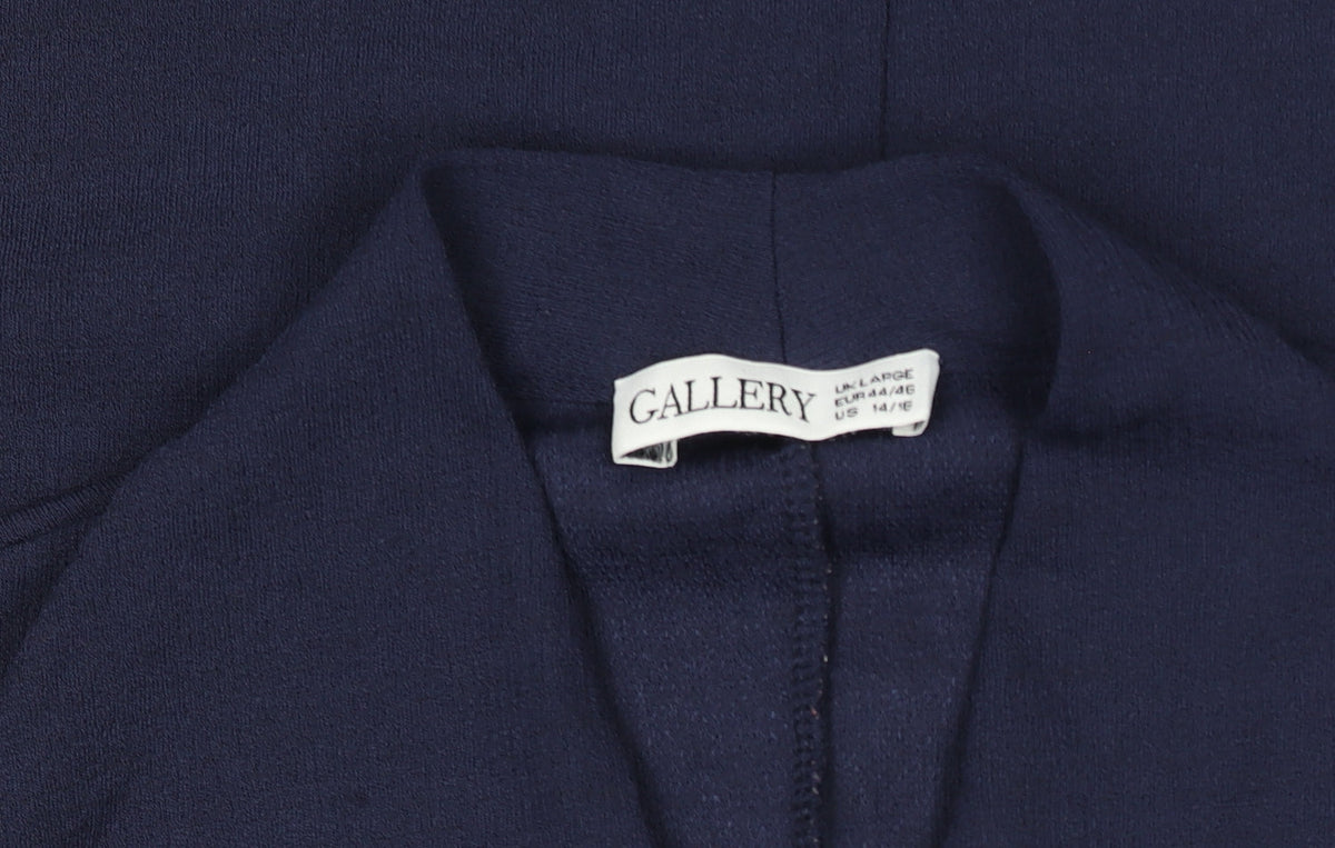 Gallery Women's Blue Kimono Style Jersey Blouse Size L
