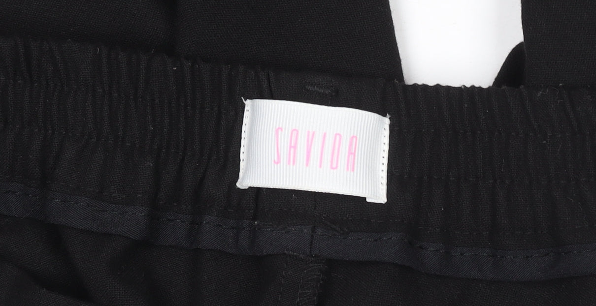 Savida Women’s Black Size 14 Regular Tapered Stretch Trousers