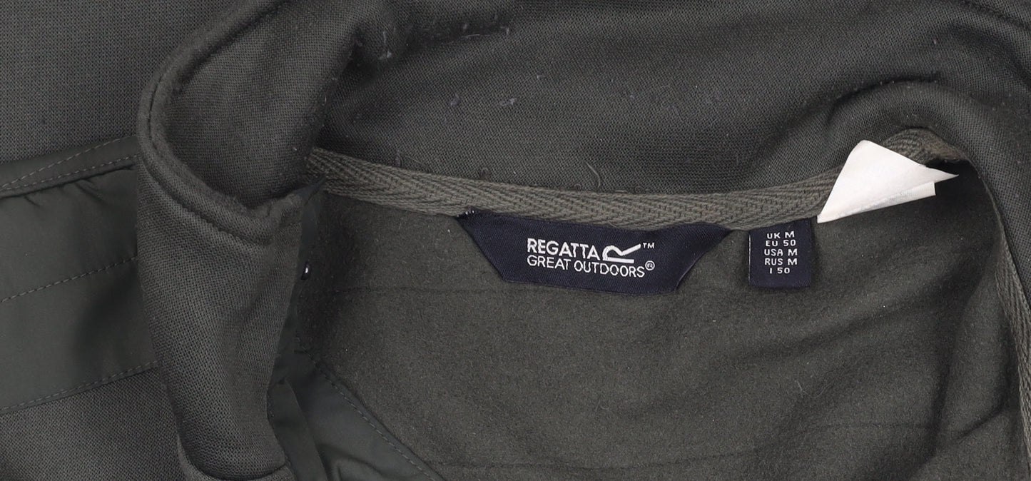 Regatta Great Outdoors Men's Green M 1/4 Zip Fleece Sweatshirt
