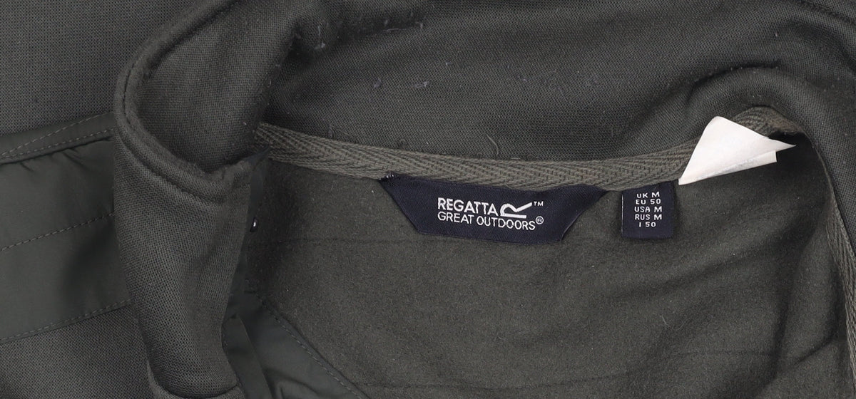 Regatta Great Outdoors Men's Green M 1/4 Zip Fleece Sweatshirt