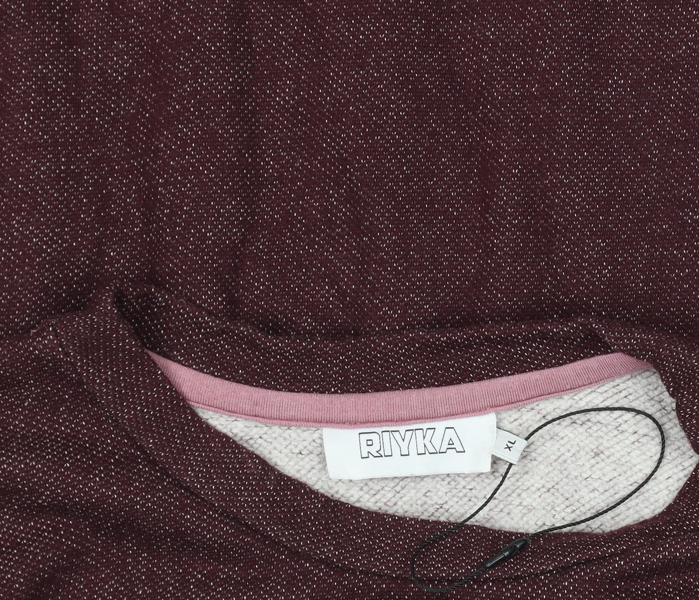 Riyka Womens Burgundy Puff Sleeve Pullover Sweatshirt XL