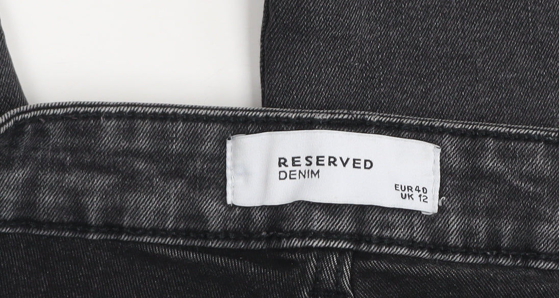 Reserved Grey Denim Skinny Jeans Slim Fit UK 12 Unisex