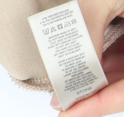 Paul Costelloe Living Women's Beige V-Neck Cardigan S