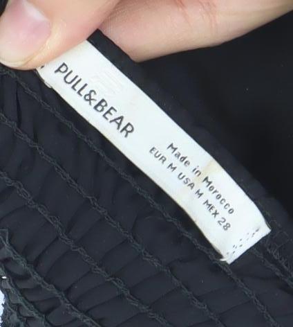 Pull&Bear Women’s Black V-Neck Beaded Camisole Top Size 10