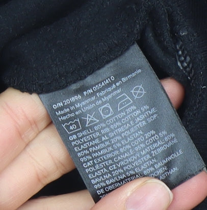 H&M Girls Black Cotton Blend Crew Neck Pullover Sweatshirt 14 Years