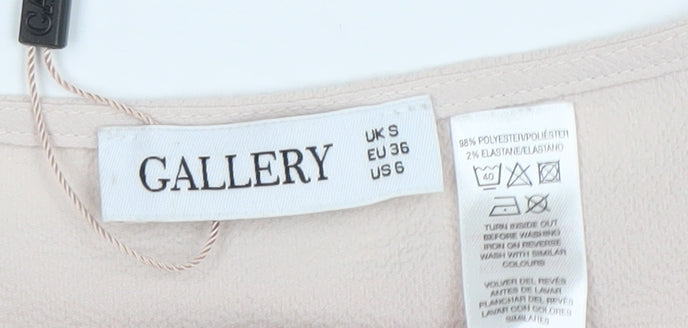 Gallery Women’s Beige Long Sleeve Basic Blouse Size S