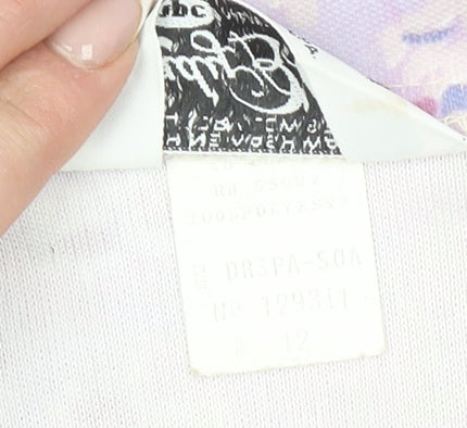 Lady Blair Women Pink Floral Collared Shift Dress Size 12