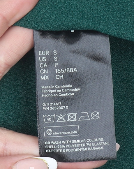 H&M Women’s Green Sleeveless V-Neck Blouse Size S