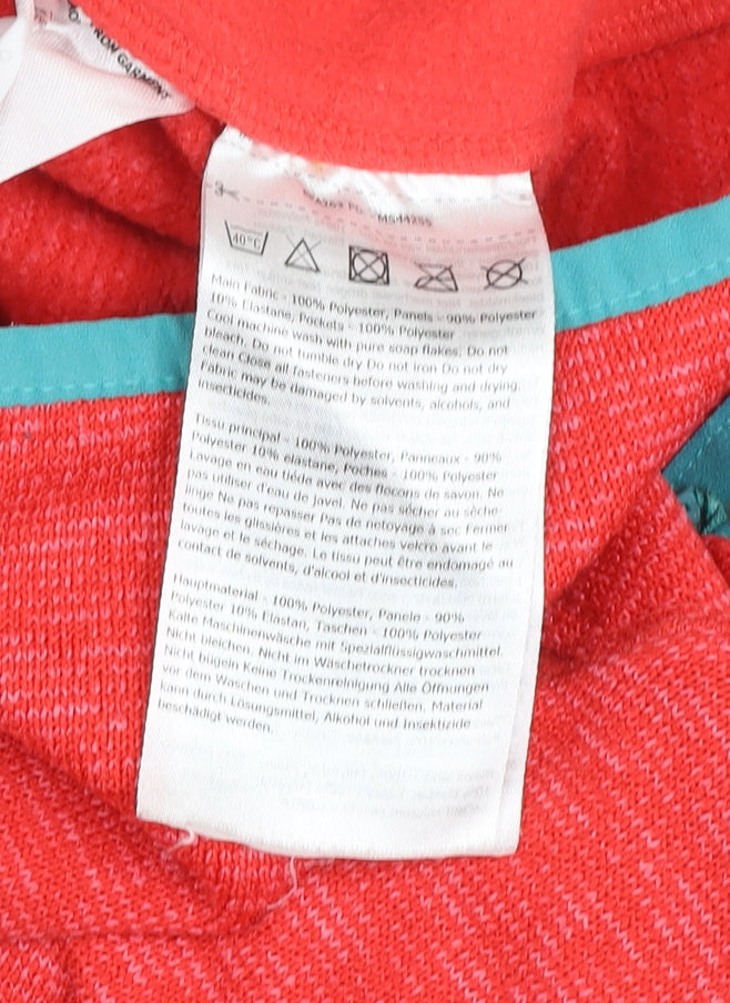 Regatta Boys Red Softshell Hooded Jacket 9-10 Years Lightweight Outdoor Zip Coat