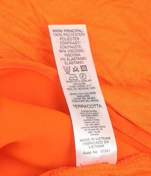Dunnes Stores Women’s Orange Short Sleeve Blouse Size S