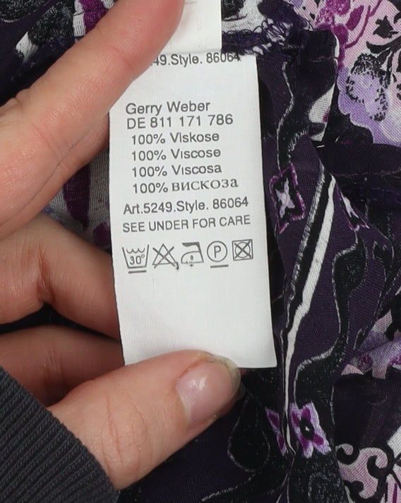Gerry Weber Women's Multicoloured Floral Viscose Tunic Blouse Size 12