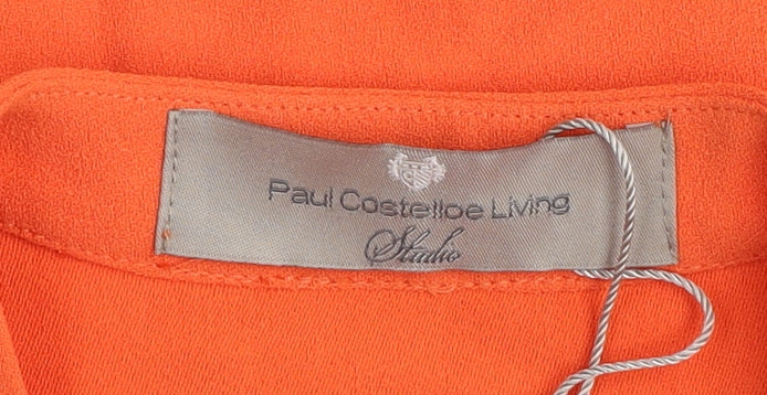Paul Costelloe Living Studio Womens Orange Size 12 Sleeveless Blouse