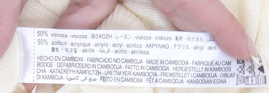 ZARA Women’s Beige Viscose Acrylic Round Neck Pullover Jumper Size S
