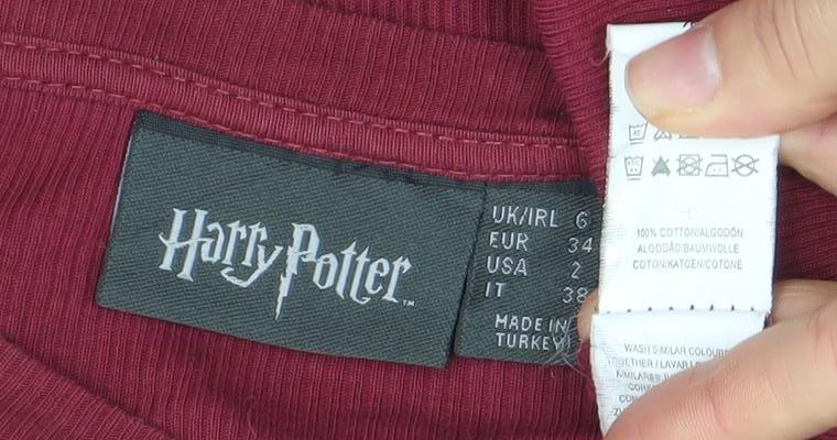 Harry Potter Women's Red Long Sleeve Embroidered Jersey T-Shirt Size 8