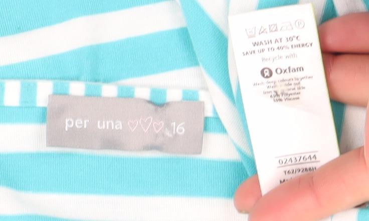 Marks and Spencer Women’s Blue Striped Sequin T-Shirt Size 16