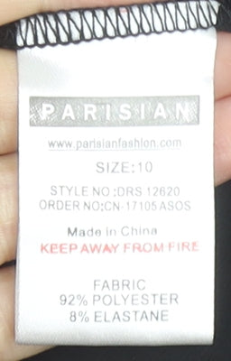 Parisian Women’s Black Size 10 Bodycon Sleeveless Party Dress