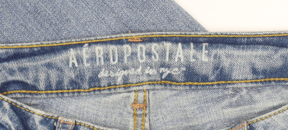 Aeropostale Women's Blue Distressed Skinny Jeans Size 6 Regular