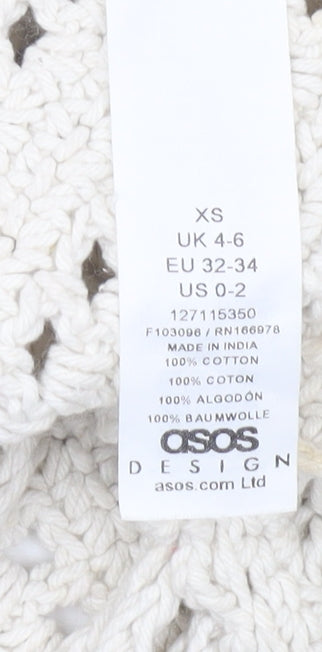 ASOS Design Women’s Ivory Crochet Halter Camisole Top XS